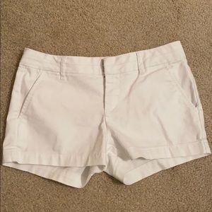 White jean shorts